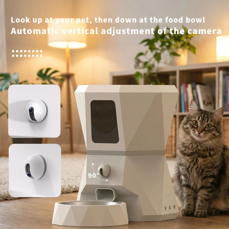 Top-Quality 4L Tuya APP Control WIFI Timed Cat Automatic Food Dispenser Smart Pet Feeder With HD Adjustable Camera - view 4