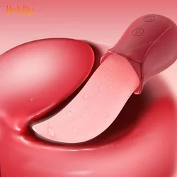 LICKLIP 10 Speeds Realistic Licking Tongue Vibrators for Women Nipples Clitoral Stimulation Sex Toys for Adult Female Couples