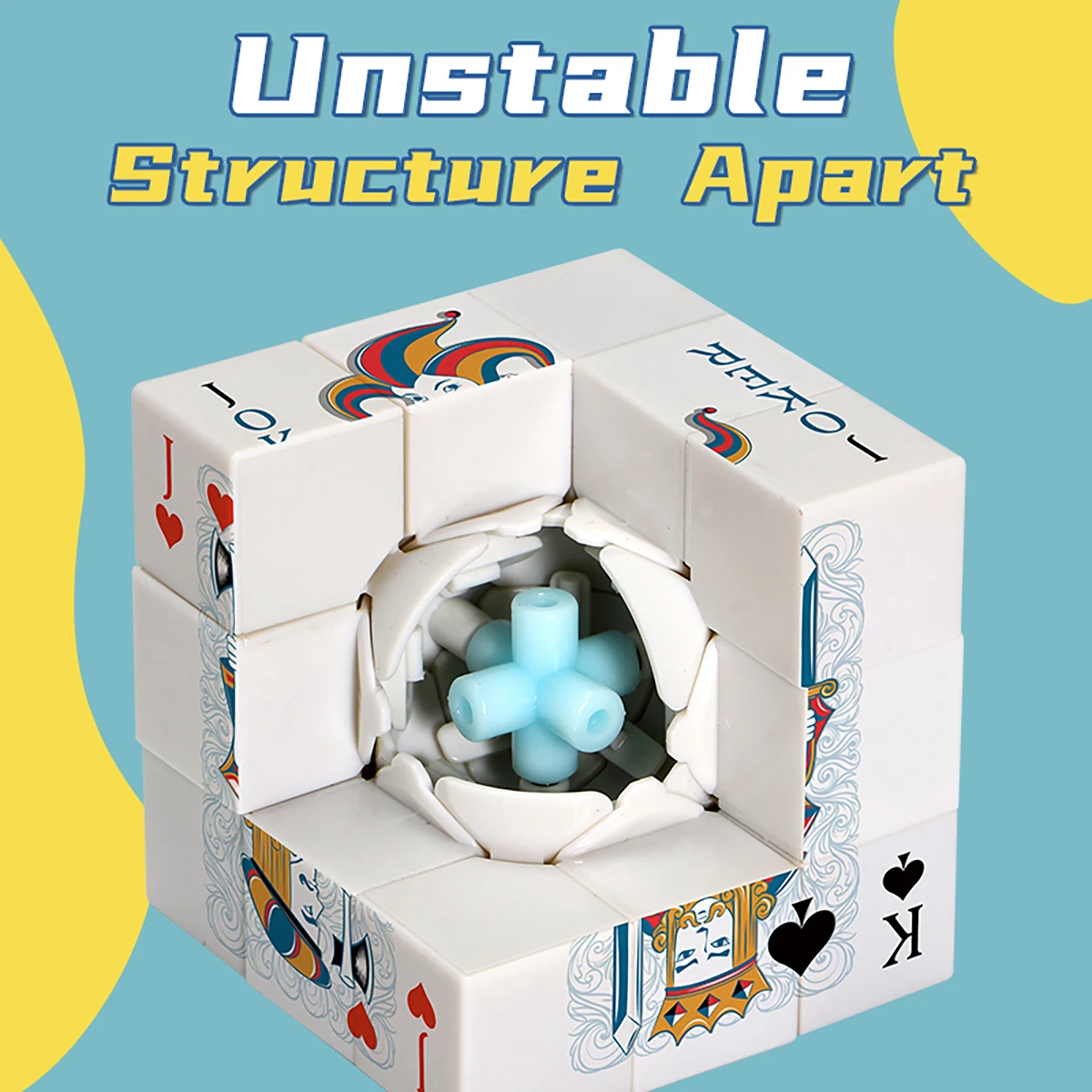 المكعب السحري 3x3x3 الأشعة فوق البنفسجية المطبوعة لعبة البوكر الحجم الملك تخفيف التوتر لغز تويست سريع لعبة المهنية لعبة أطفال هدية