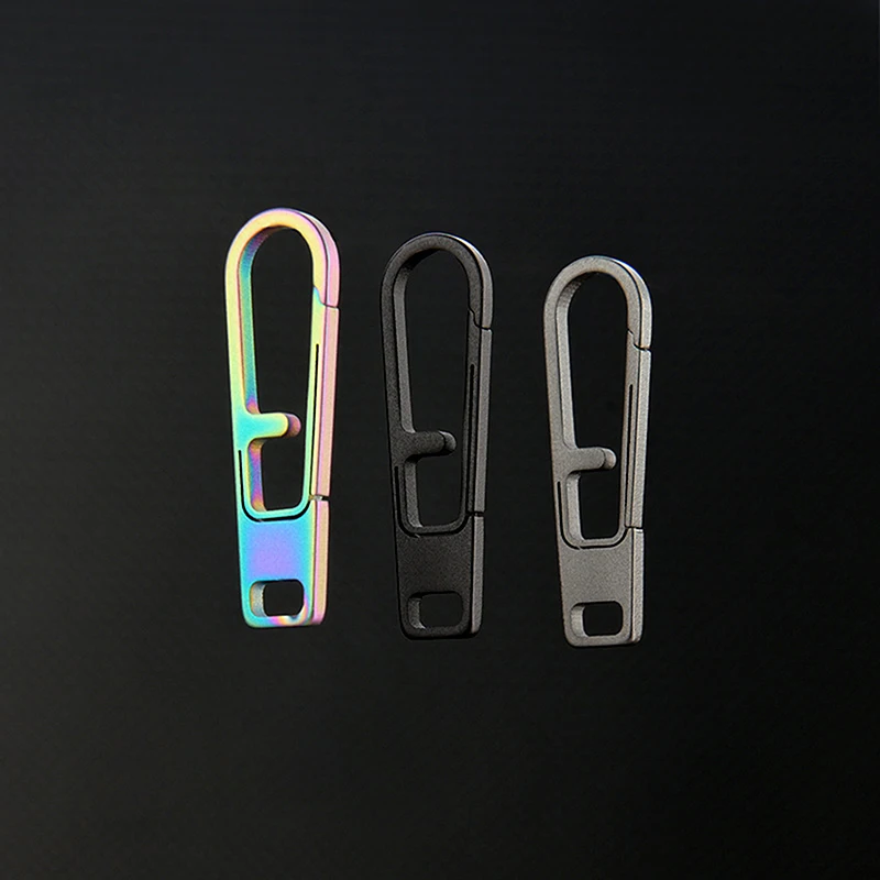 Titanium Alloy Zipper Puller Header Accessories Connector Keychain Outdoor Portable Small Tool For Bag Clothes Hardware