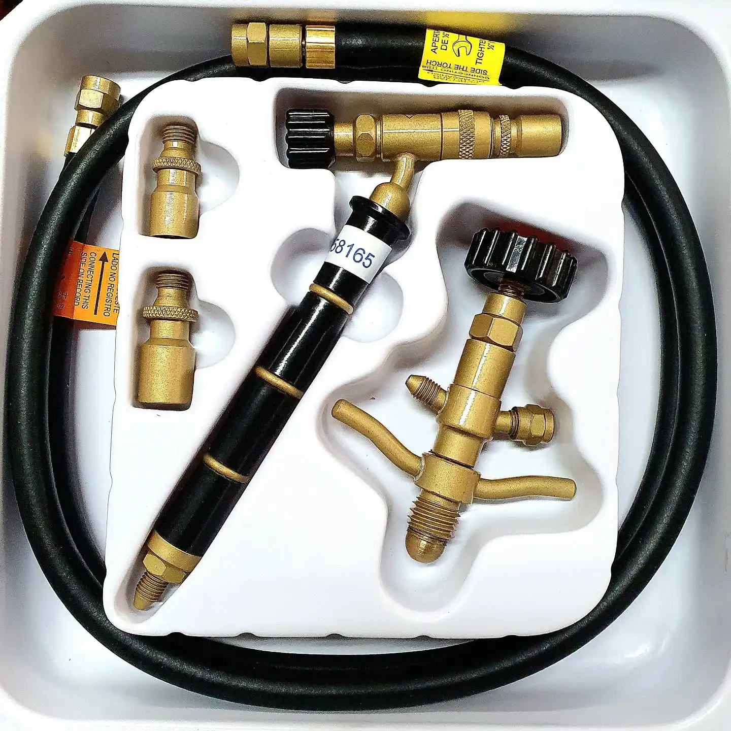 ORCA M75 CPL Dual-Outlet Gas Cylinder Adapter & Hose Jewelry Torch Kit Brazilian Precision Torch with 3 Nozzles for LPG Gas