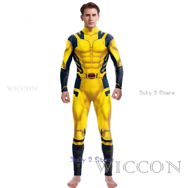 Film Superheld James Howlett Logan 3d Wilson 3d Jumpsuit Catsuit Mannen Cosplay Kostuums Zentai Halloween Bodysuit