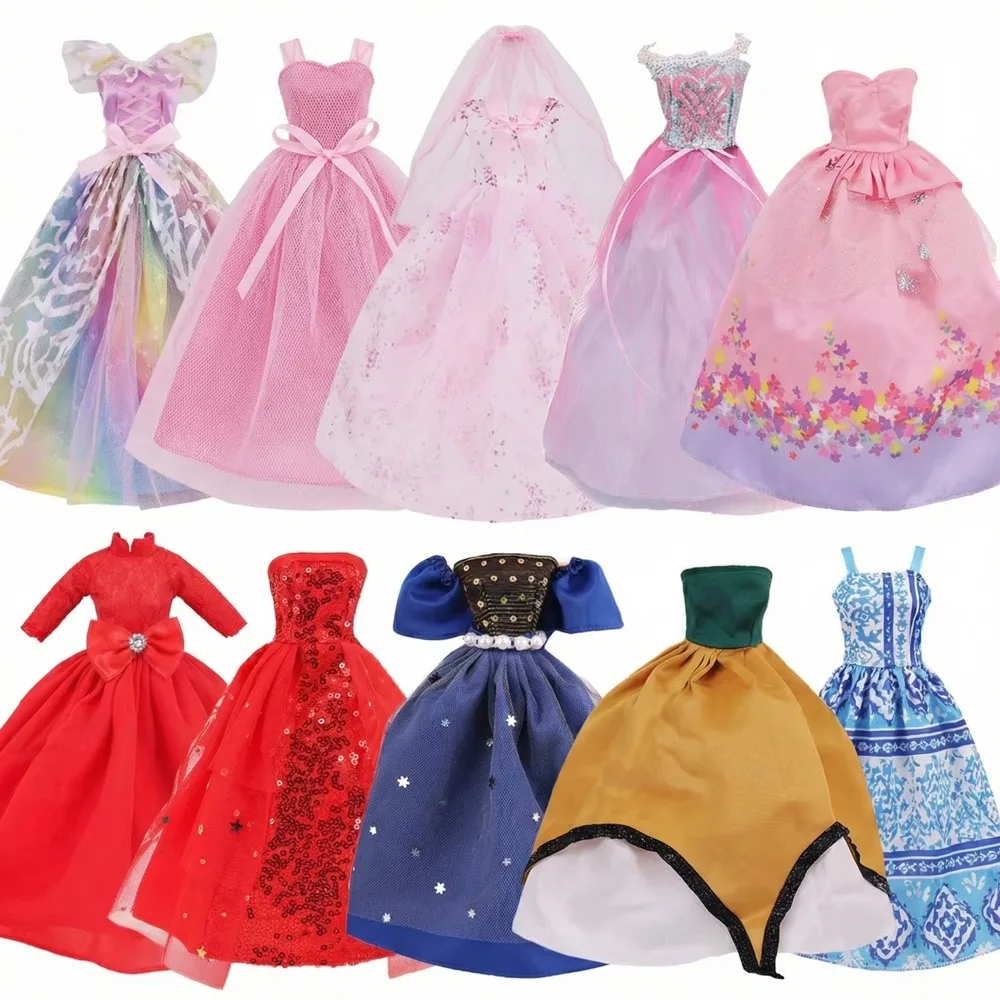 30CMドール服 プリンセスドレス ふわふわドレス ディナードレス 可愛いスカート 11.8インチ 1/6 BJDドールアクセサリー、フェスティバルギフト 女の子向け