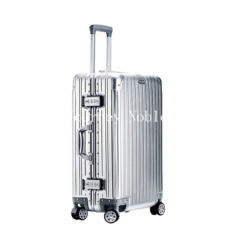 Aluminum Magnesium Suitcases Travel Password Trolley Case 20\'24\'26\'29 Inch Travel Wheeled Suitcases Metal Business Luggage