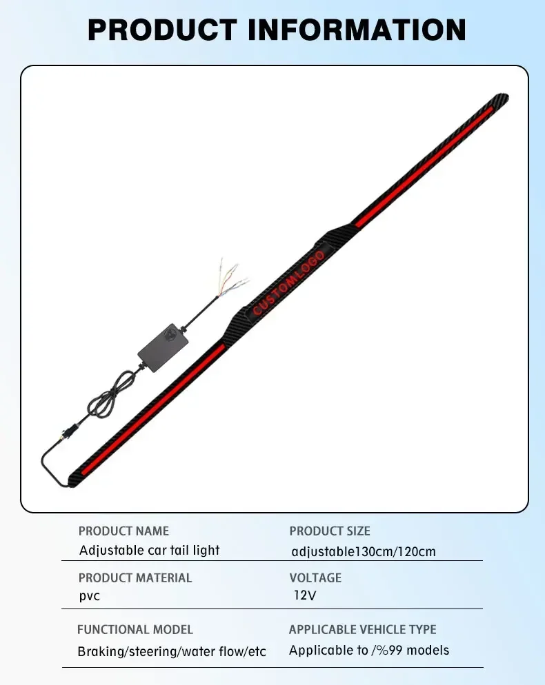 Für Universelle Autos 120cm Flexibler LED-Lichtstreifen Carbon-Optik Unterbodenbeleuchtung Fernbedienung Auto-Außenstyling – Detail 7
