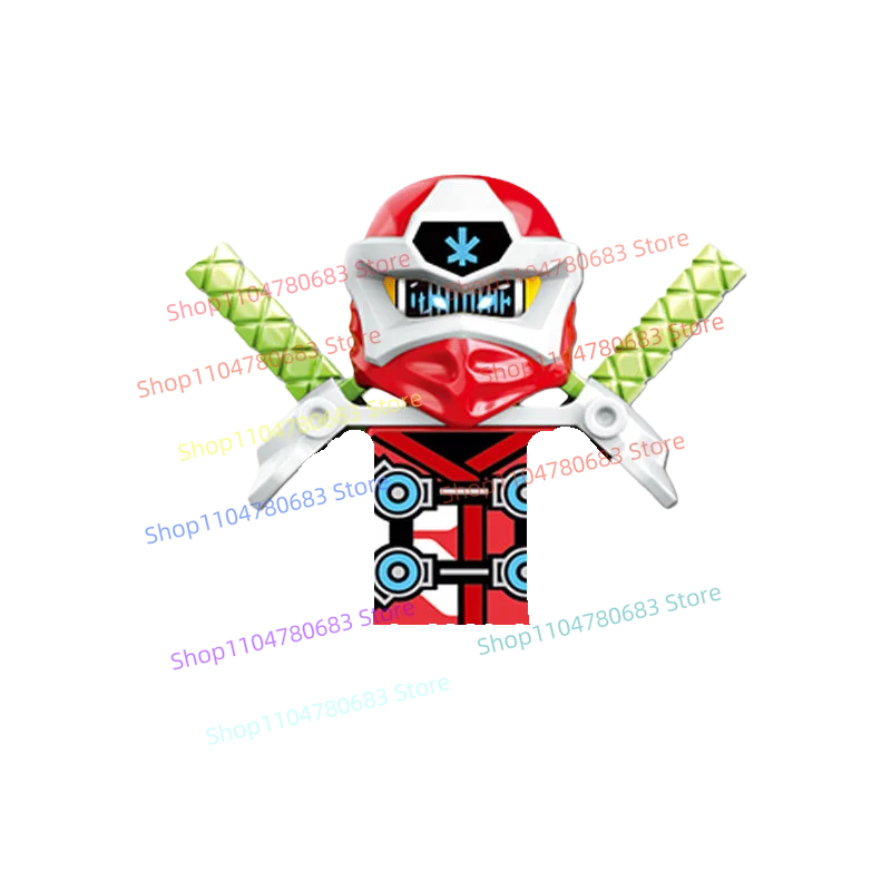Bloques de construcción MOC guerrero energético Ninja montaje modelo estatuilla Anime elementos de TV maestro temporada 12 juguete regalo de vacaciones coleccionable