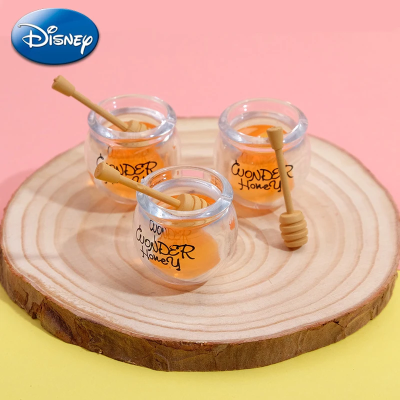 Disney Pooh Bear Honey Pot Mini Action Figure Food Play Anime Figures Figurine Party Decoration Funny Model Children Toys Gifts