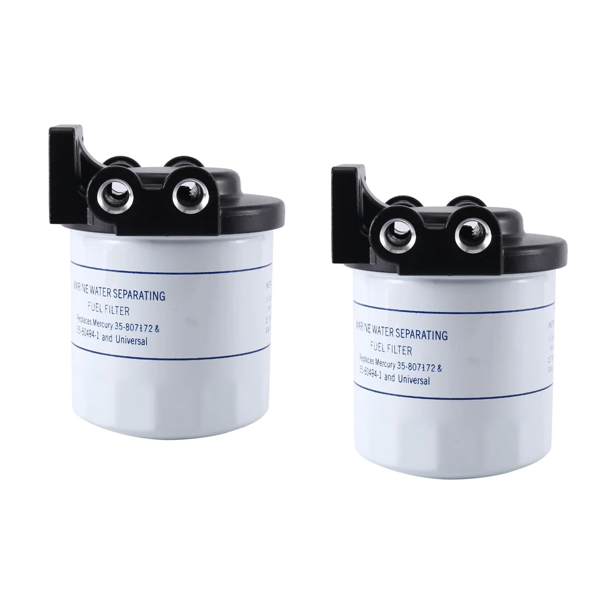 

2PCS Water Separating Fuel Filter for Mercury 4.3 5.0 5.7 7.4 Water Seperating Filter 35-802893Q01