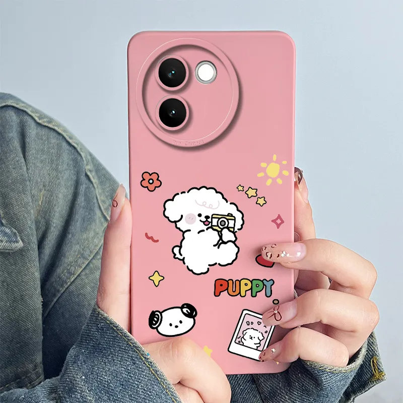 For Vivo V30e 5G V2339 Phone Case vivoV30e Cover Soft Silicone Capa Sweet Painted Cartoon Funda Lovely Printed Protective Coque