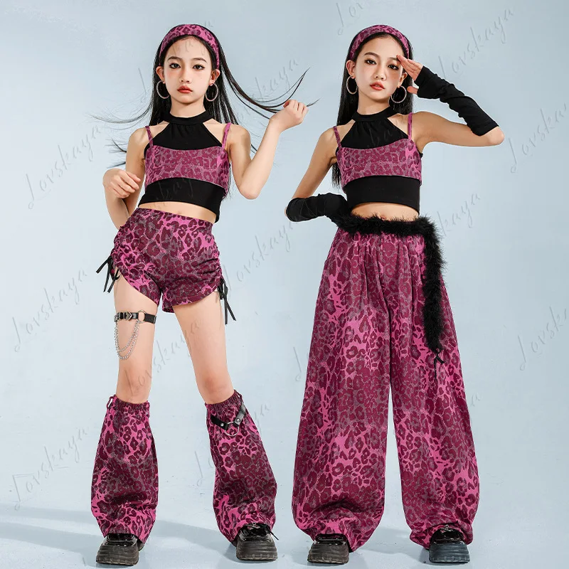 

Children's Jazz Dance Clothing Print Suit, Girls' Dance Clothing, Street Dance Trendy Clothing, Performance Clothing, Women