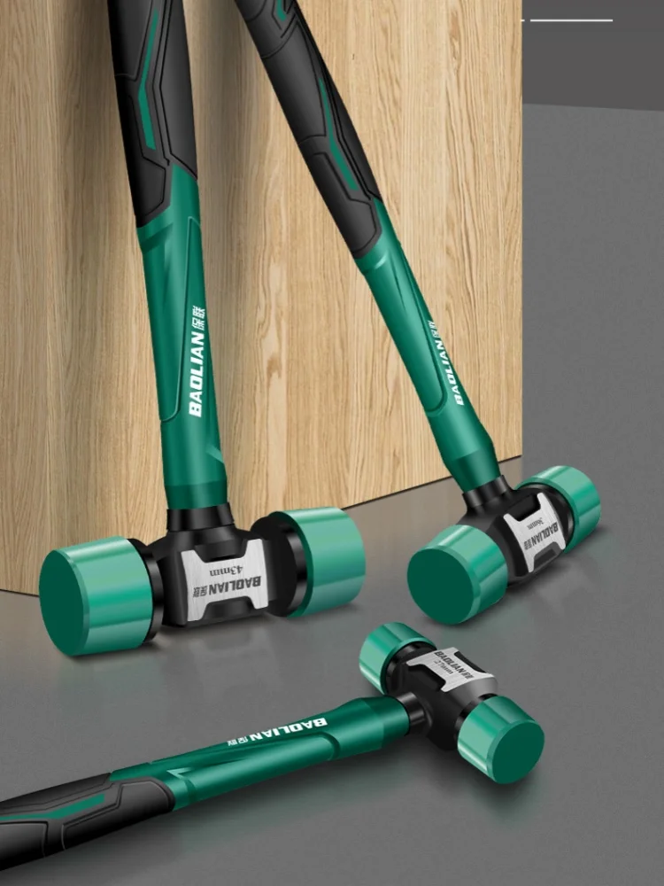 JUSTINLAU 27/36/43mm Doppelkopf-Gummimontagehammer Multifunktional Rutschfest Vibrationsfrei Professionelles Installationswerkzeug – Detail 1