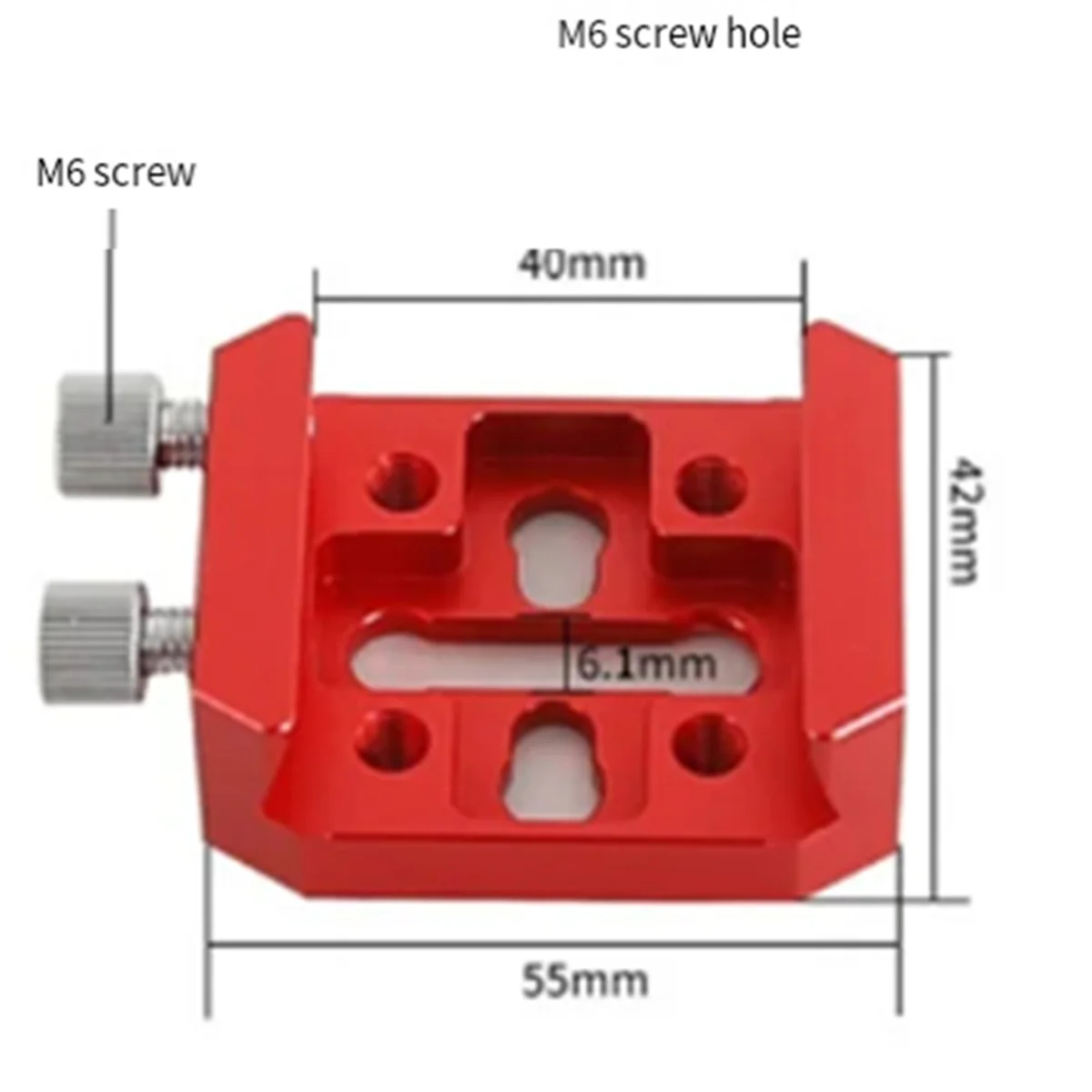 Guide Mirror Dovetail Plate Red Short Board for Cross Dovetail Slot Telescope Accessories Dovetail Mount Vixen(B)