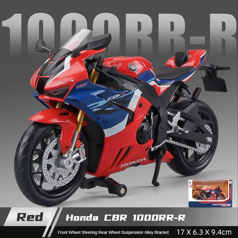 1/12 Hondas CBR 1000RR-R Fireblade Motorcycle Diecast Alloy Simulation Toy Motorbike Racing Model Children Toys Collection Gifts