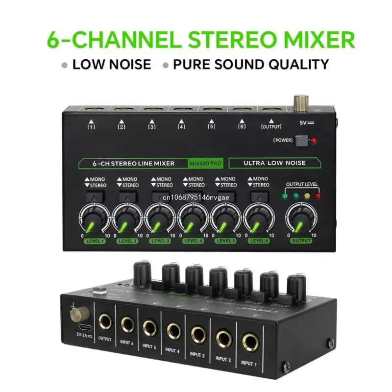 

Sound Mixer Low Noise Sound Mixer Professional Sound Mixer 6 Channel Sound Mixer Stereo LED Sound Mixer for New Dropship