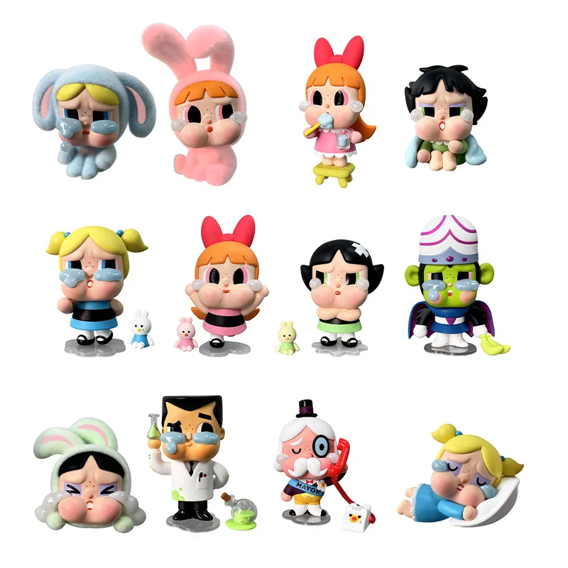 

New Big Card Crying Baby Flying Sky Female Police First and Second Generation Peripheral Bubble Mart Blind Box Handmade Ornament