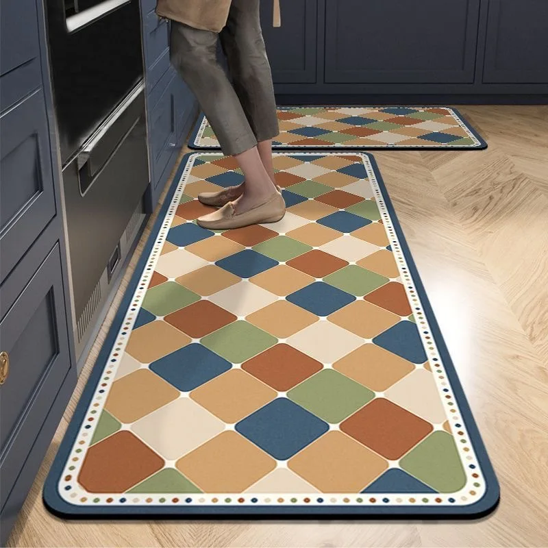 Kitchen Mat Bathroom Diatomaceous Earth Mat Absorbent Floor Mat Foot Pad Rubbing Foot Pad Entrance Carpet Bedroom Kitchen Rug