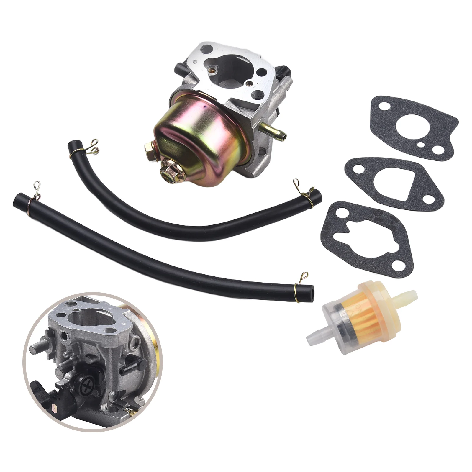 For Carburettor for Mountfield HP414 M411PD For RS100 SP414 Lawn Mowers with Gasket and Fuel Line for Optimal Performance