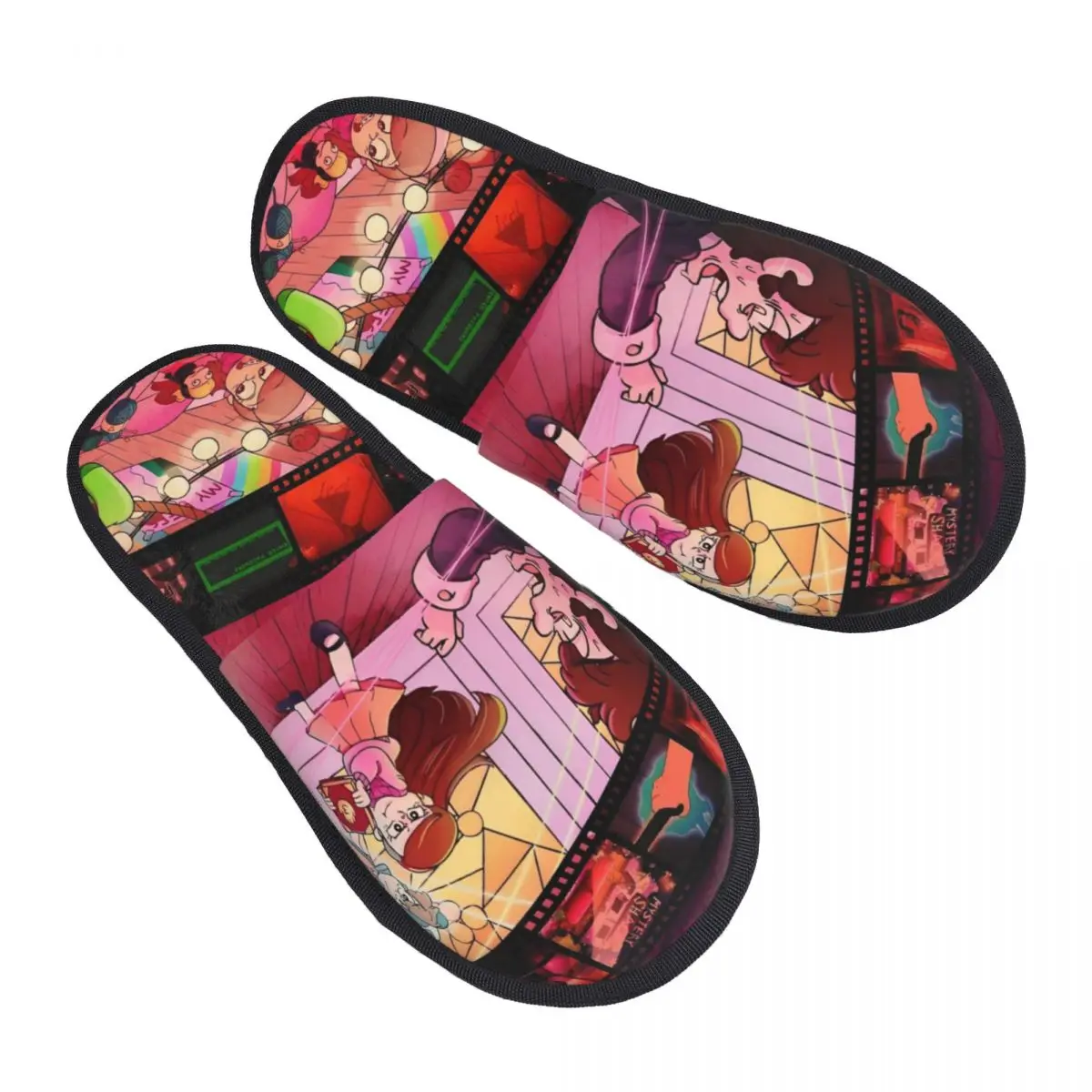 

Женские удобные теплые комедийные тапочки из пены с эффектом памяти Gravity Falls, домашние тапочки в стиле аниме