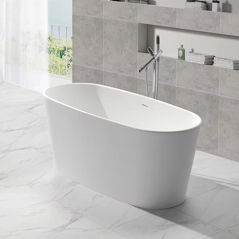 Stone bathtub Solid surface bathtub, resin stone freestanding bathtub