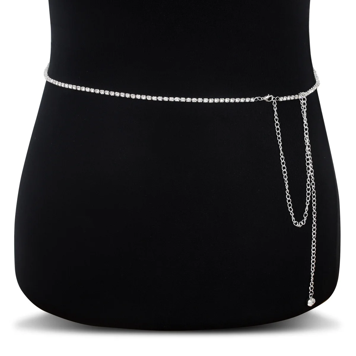 Fashionable beach nightclub rhinestone waist chain street photography trend single-layer waist chain body chain accessories