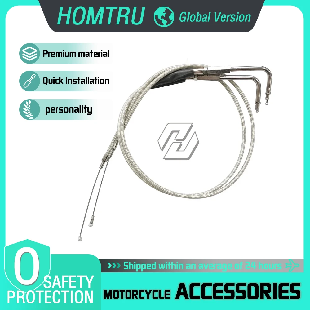 

For Harley Davidson XL1200 883 Dyna Road King Electra Glide Motorcycle Modification Accessories Braided Steel Wire Throttle Wire