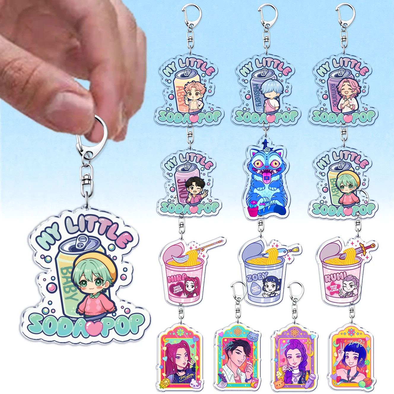 Kpop شيطان هنتركس ساجا بنين المفاتيح اكسسوارات حقيبة سحر رومي زوي جينو ديربي المرأة أقراط مجوهرات المشجعين الأصدقاء هدية #1