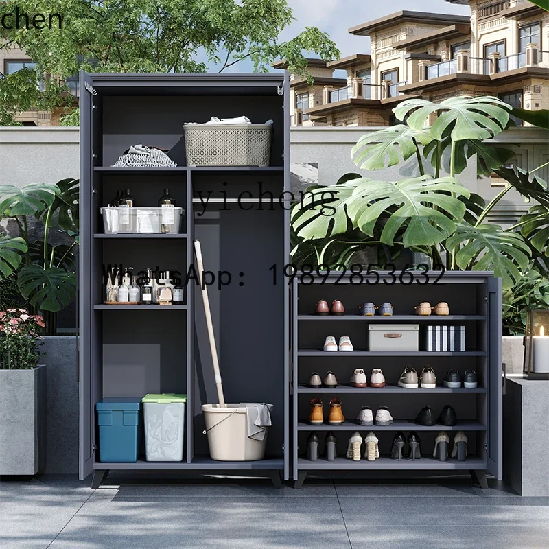 

YFY Aluminum Alloy Storage Cabinet Waterproof Sunproof Rustproof Outdoor Courtyard Sundries Storage Cabinet