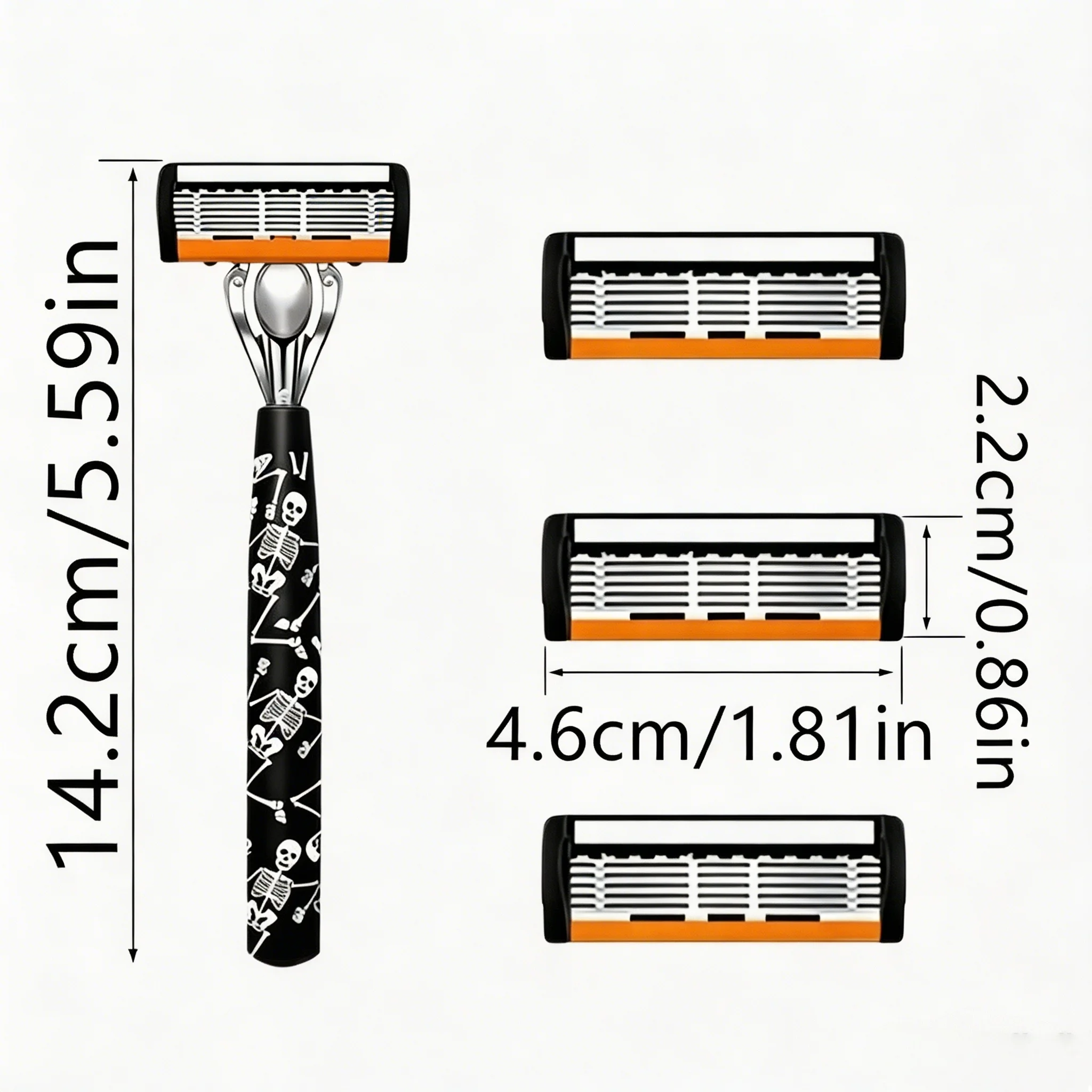 SZXHYL 6-layer Razor Blade Shaving Blades Manual Shaver Replacing Cutter Head Sharp Blade for Clean Shaving
