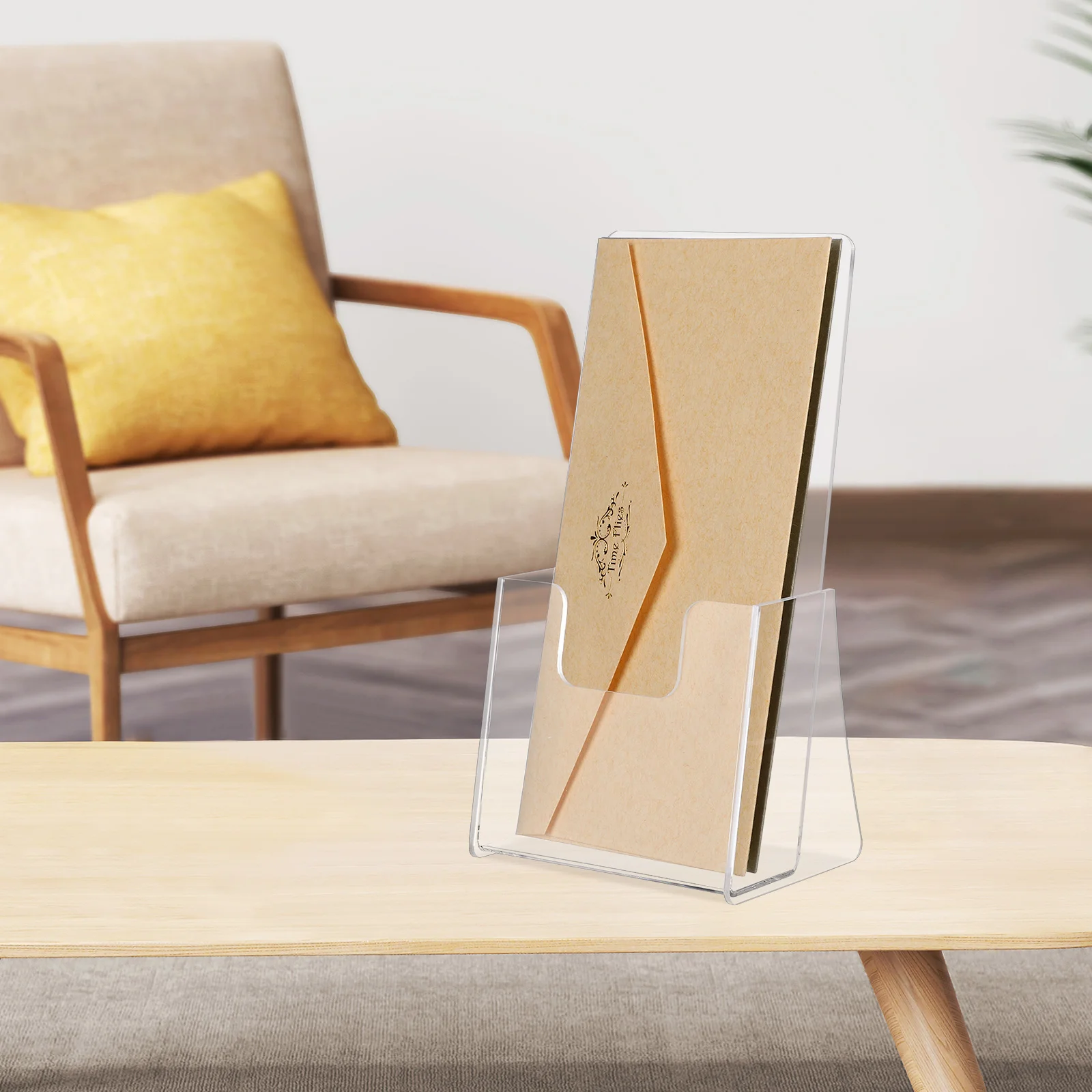 

Acrylic Brochure Holder Transparent Display Pamphlet Rack File St Office Storage Document Shelves Lightweight Stable