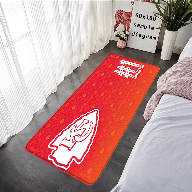 Entrance Doormat Hallwy Cartpet K-Kansas City C-Chiefs Living Room Rugs Foot Carpets Bathroom Rug Floor Mats Non-slip Rugby Mat