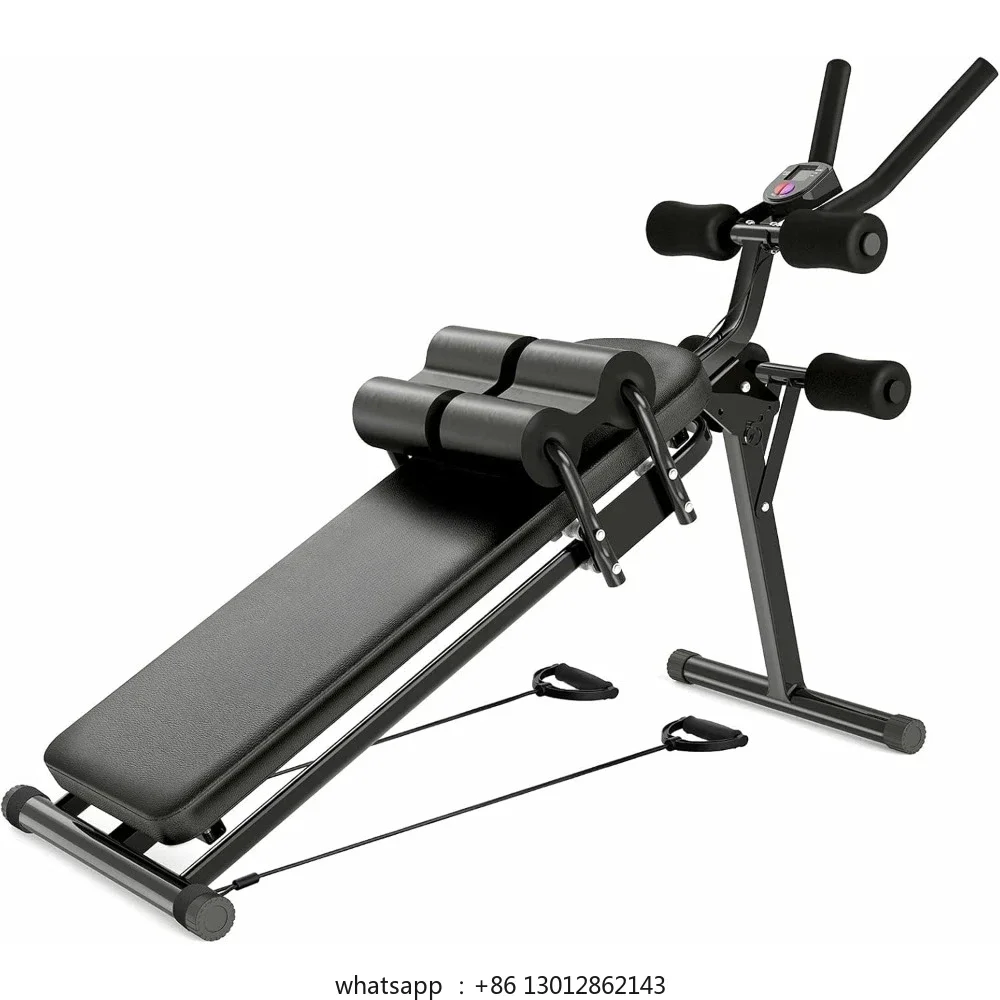 

Adjustable Folding Sit Up Bench Workout, Abdominal Exercise Equipment Bench, Slant Bench for Strength Training Fitness