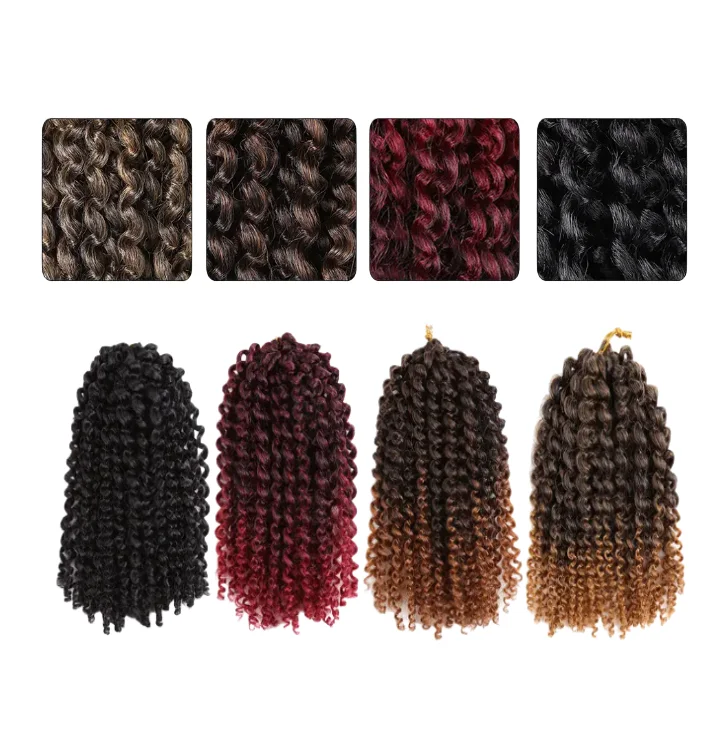 8 بوصة تويست الكروشيه الشعر الأسود كروشيه اصطناعي الشعر مع أطراف مجعد يانك تويست الكروشيه الشعر للنساء السود #2