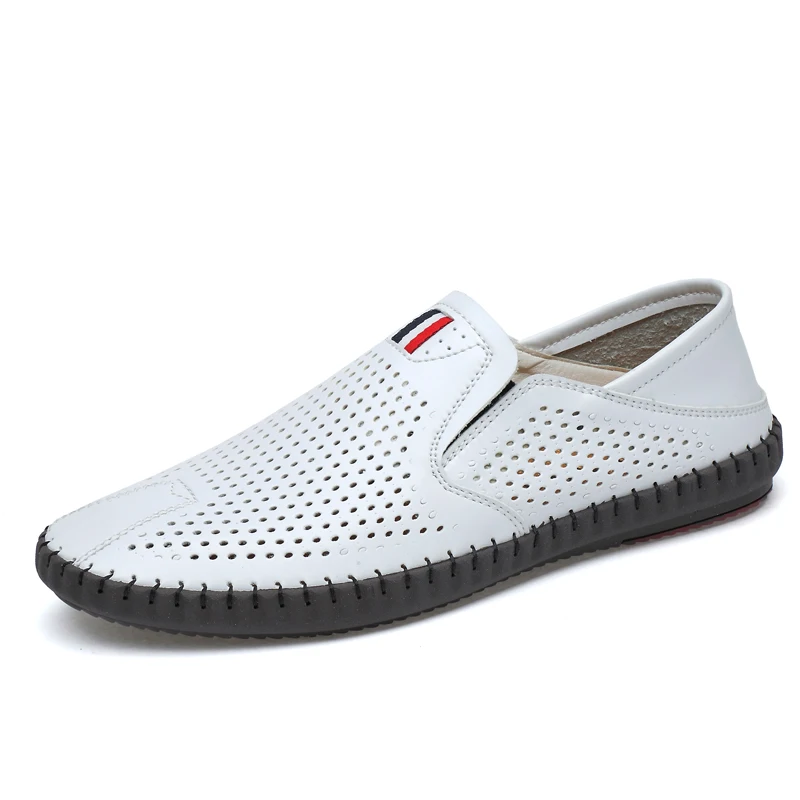 2024 Spring Autumn New Breathable Loafers Soft Sole Anti Slip Trendy Deep Blue Men\'s Flat Shoes Fashion Men\'s Work Shoes
