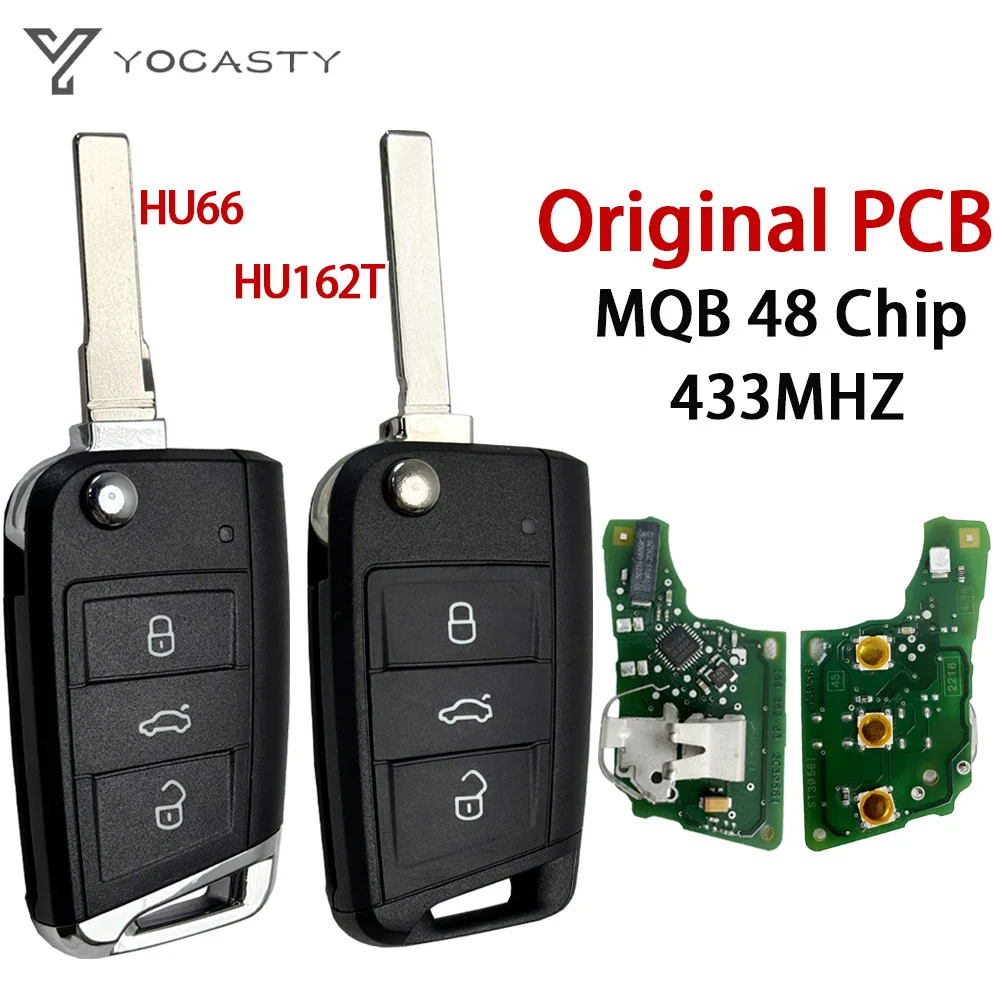 YOCASTY OEM PCB For VW Touran Polo Tiguan Skoda Octavia Seat Leon Ateca Golf7 MK7 MQB48 433MHz Remote Car Key 5G0959752BA BB