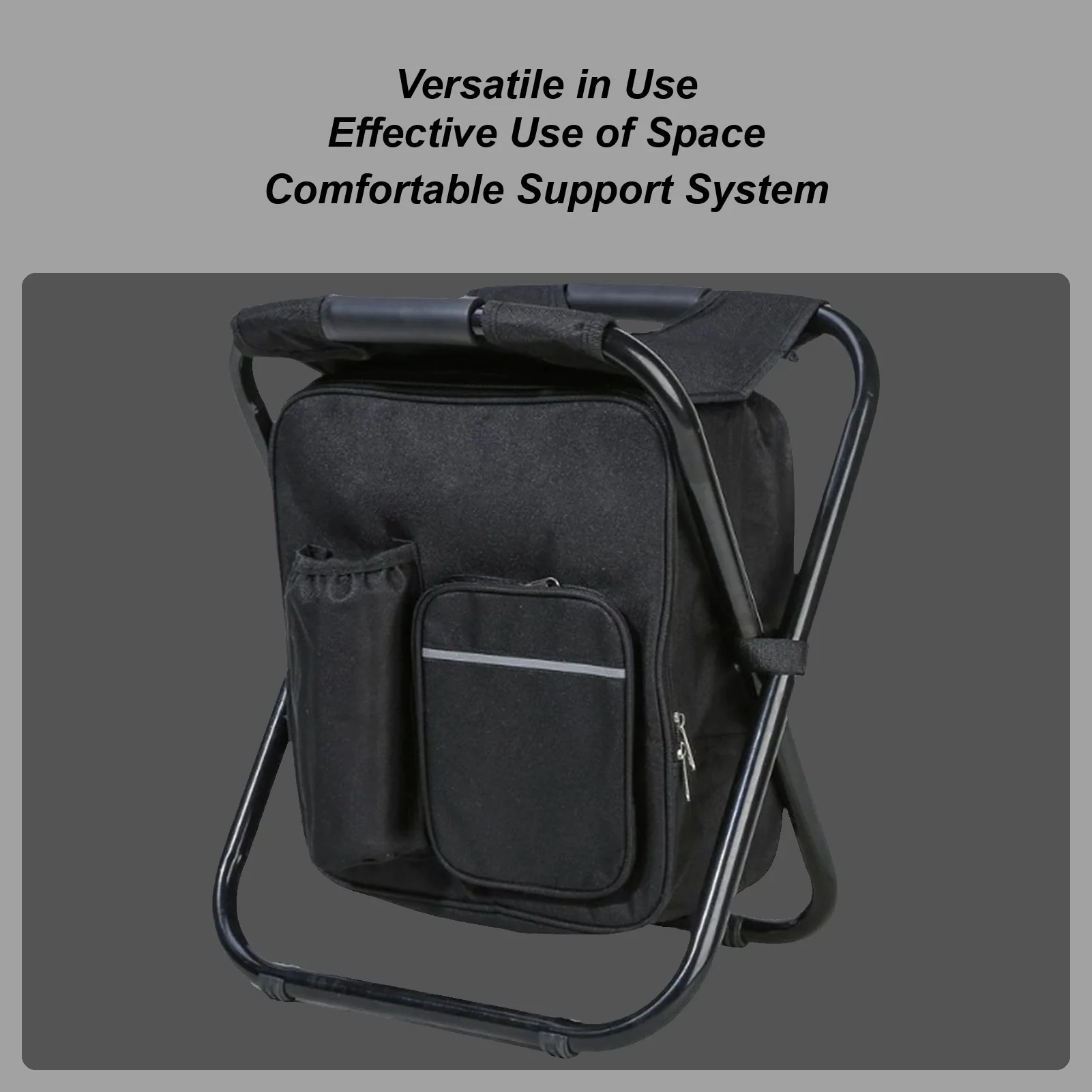 

Outdoor Camping Chair Folding Lawn Chairs Backpack Cooler Bag Camping Recliner For Hiking Travel Beach Park Festival Lawn Picnic