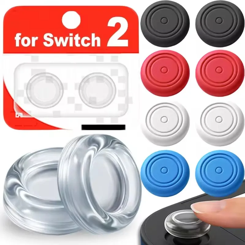 سيليكون قبعات عصا التحكم للتبديل 2 لعبة وحدة التحكم الإبهام قبضة غطاء شفاف عدم الانزلاق Thumbstick غطاء مقبض ل NS Switch2 2025 #1