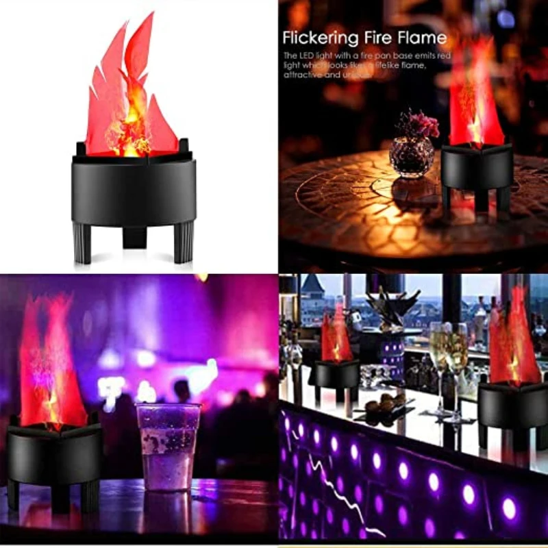 3D Flame Effect Halloween Party Decoration Effect Props Bar Stage Landscape Artificial Hanging LED Silk Flame