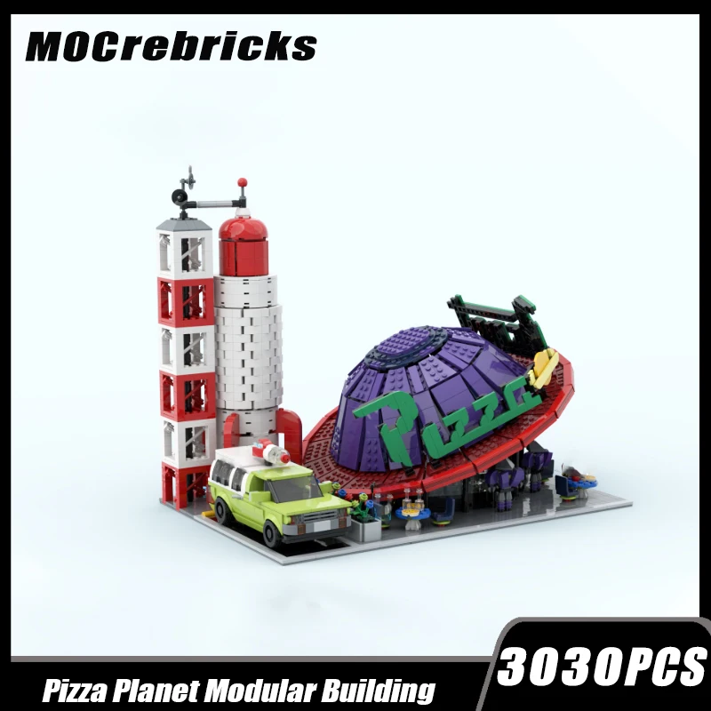 

MOC-137239 Space Rockets And Pizza Delivery Vehicles Building Modularization Building Block Assembly Model Brick Toy Gifts