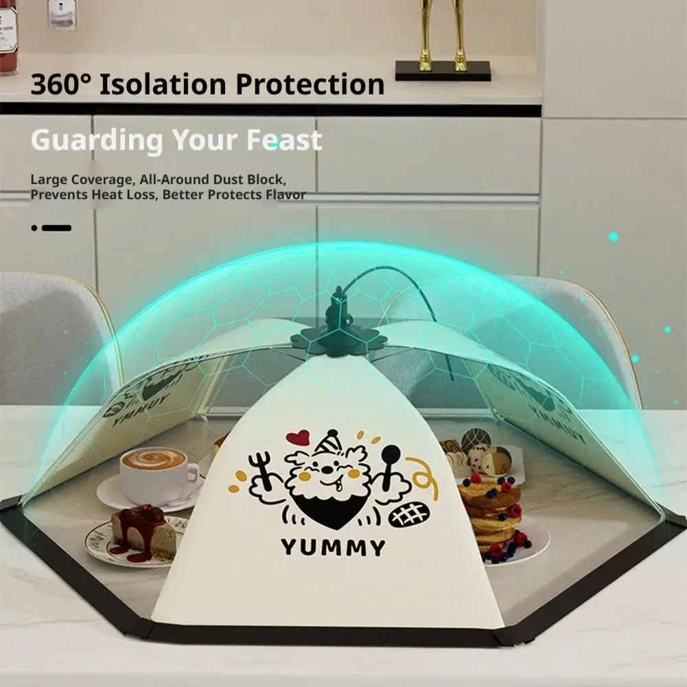 Foldable Food Cover Cartoon Mesh Umbrella Tent For Outdoor Picnic Party Dining Table Anti Mosquito Fly Proof Kitchen Accessories