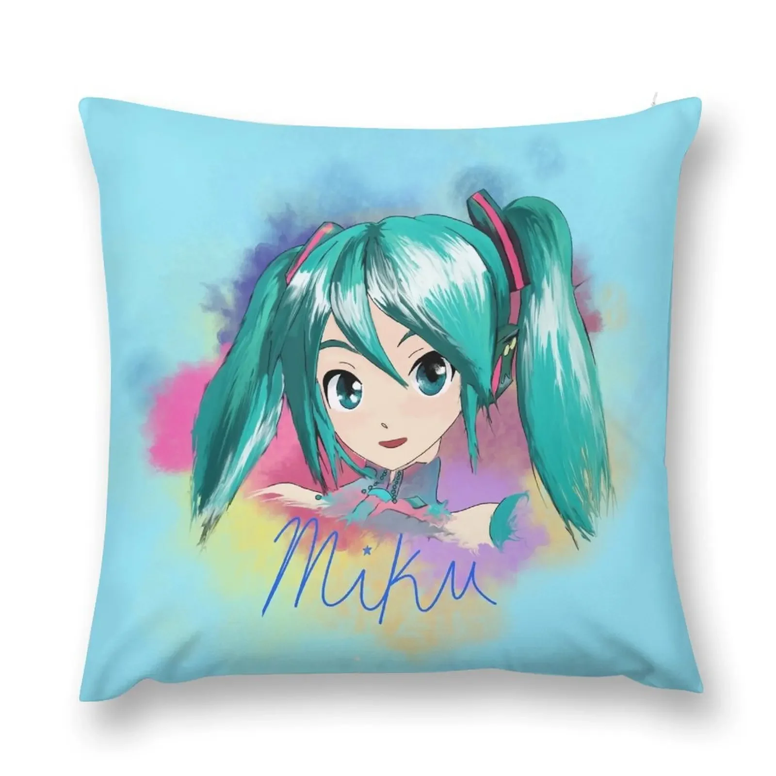 

Miku Watercolor Throw Pillow Sofa Cushions Covers Cushions For Children pillow