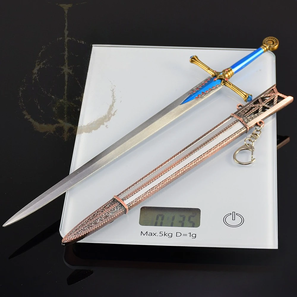 30cm Eldenn Kalia Knight's Sword Game Peripheral Metal Model Weapon Samurai Sword Cosplay Prop Desktop Crafts Collection Toys