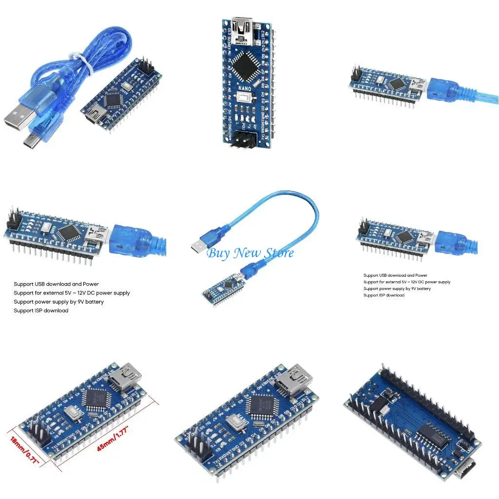 

20CE MINI USB V3.0 CH340 CH340G 5V 16M Micro Controller Board Module Wire for Nano3.0