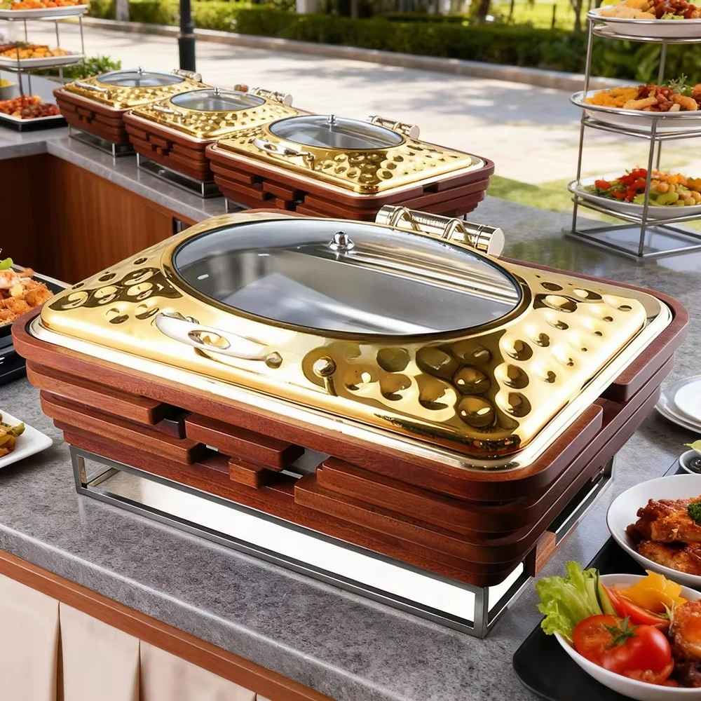 

Оборудование для кейтеринга: Роскошные золотые мармиты Royal Hammered для фуршета, в продаже