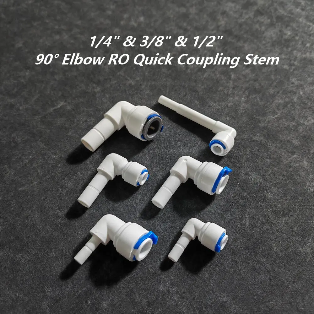 2-10 PCS 90 Degree L Stem Elbow Quick Connect Fitting 1/4 3/8 1/2 Inch Water Purifier Hose Connector RO Reverse Osmosis Fittings
