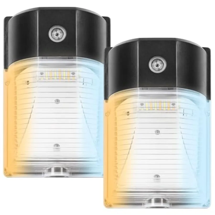 

26W LED Wall Pack Light with Dusk to Dawn Sensor, 3CCT 3000K/4000K/5000K, 26W/18W/13W Switchable, [100-277Vac] IP65 Waterproof