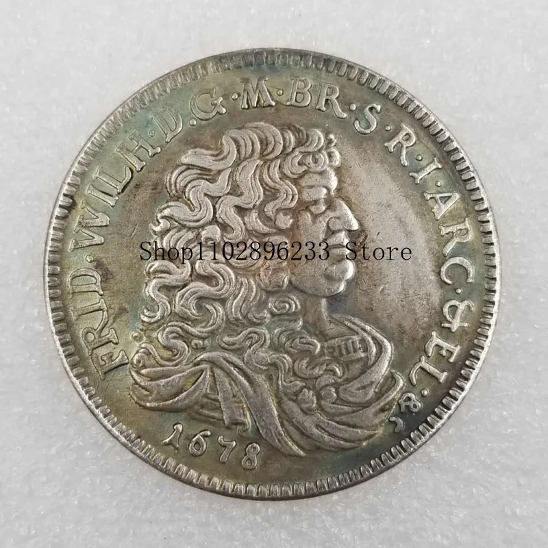 Antique-style handicrafts by Taylor1678Brass foreign commemorative silver coins#2556