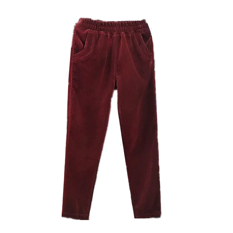 Pantaloni di velluto a coste a gamba dritta a vita alta da donna Autunno Inverno Nuovo Sle Slim Fit Pantaloni casual in flanella da donna Foderato in Fce