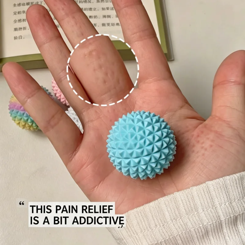 3D Printed Multi-Thorn Ball Reduce Stress Roller Keychain Novelty Light Pain Sensation Sensory Toy Hand Massage Anxiety Relief view 4