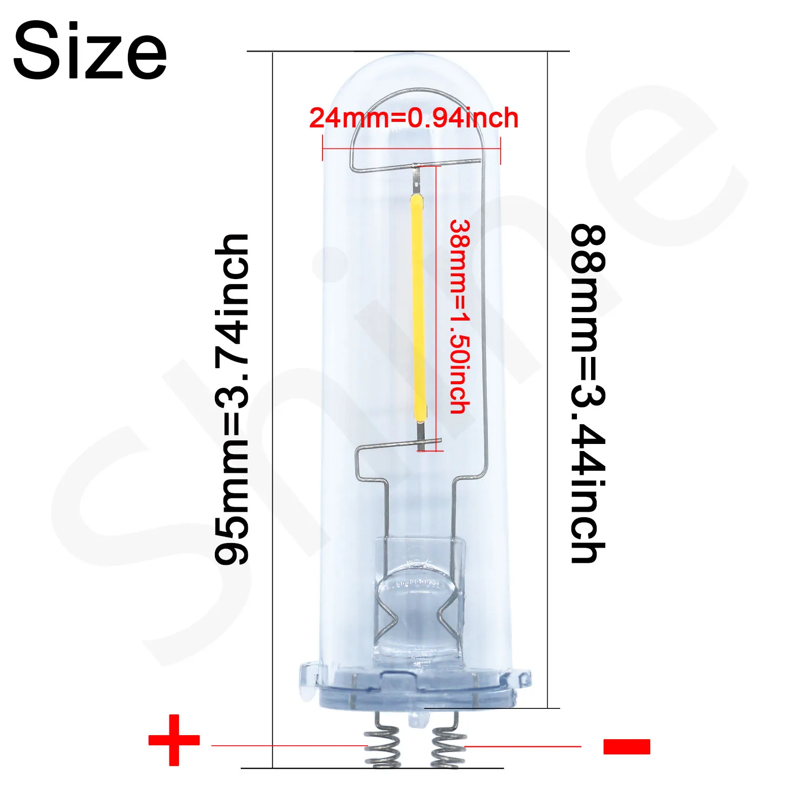 3pcs LED Edison Bulb DC 3V Light Source Solar Plastic Bulb Light Source Filament Lamp 3000K Accessories for Outdoor Lighting