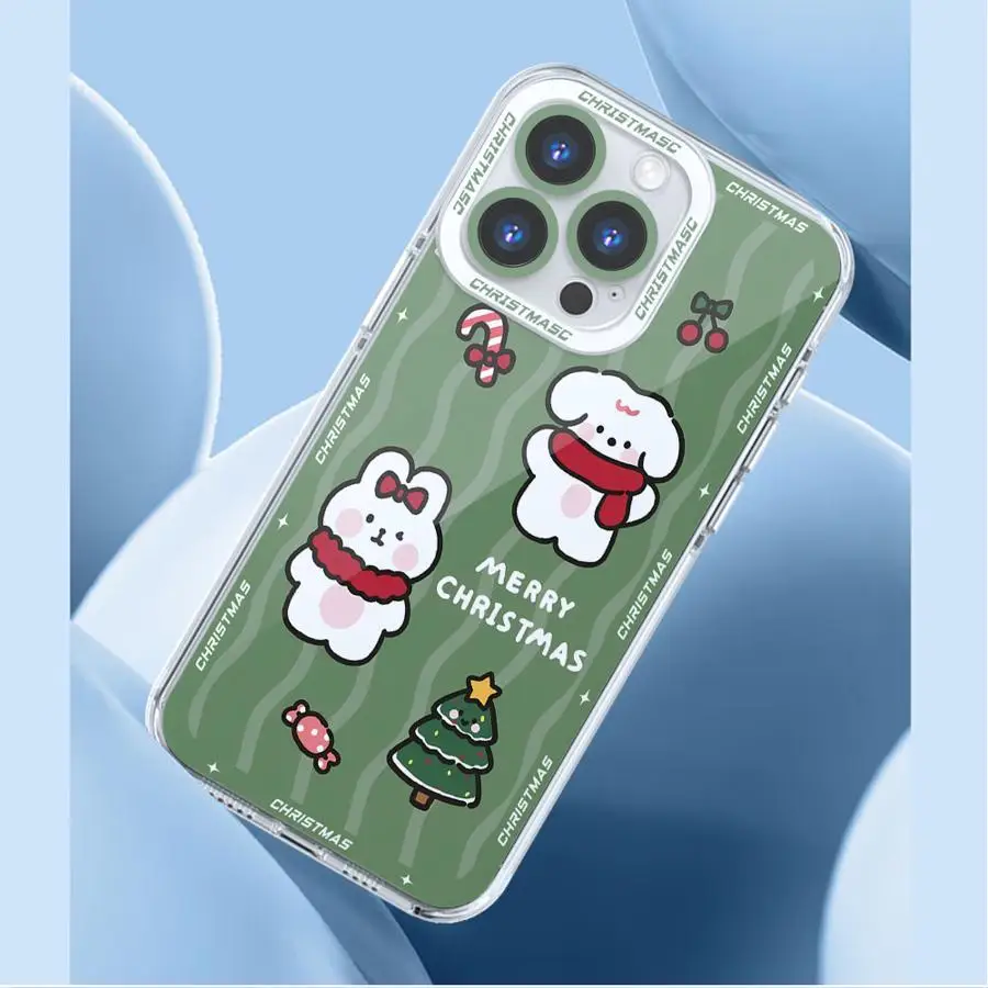 Christmas Cartoon Puppy Phone Case for Xiaomi Redmi Note 11 Pro 5G 11S 12 13 11 Pro Plus 10S 10 Pro 13 5G Transparent Capa Cover image 4
